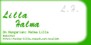 lilla halma business card